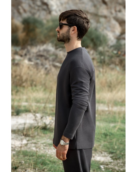 Μπλούζα Vittorio γκρι ΜΑΚΡΥΜΑΝΙΚΕΣ