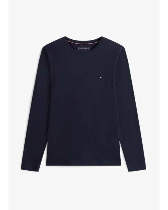 Μπλούζα Tommy Hilfiger μπλε ΜΑΚΡΥΜΑΝΙΚΕΣ