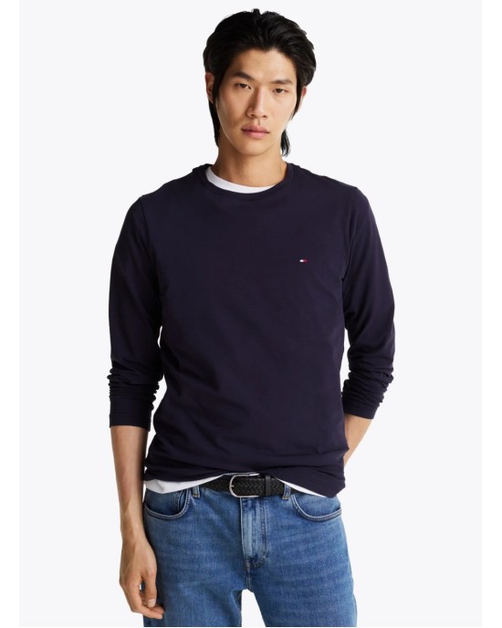 Μπλούζα Tommy Hilfiger μπλε ΜΑΚΡΥΜΑΝΙΚΕΣ