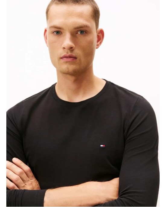 Μπλούζα Tommy Hilfiger μαύρο ΜΑΚΡΥΜΑΝΙΚΕΣ