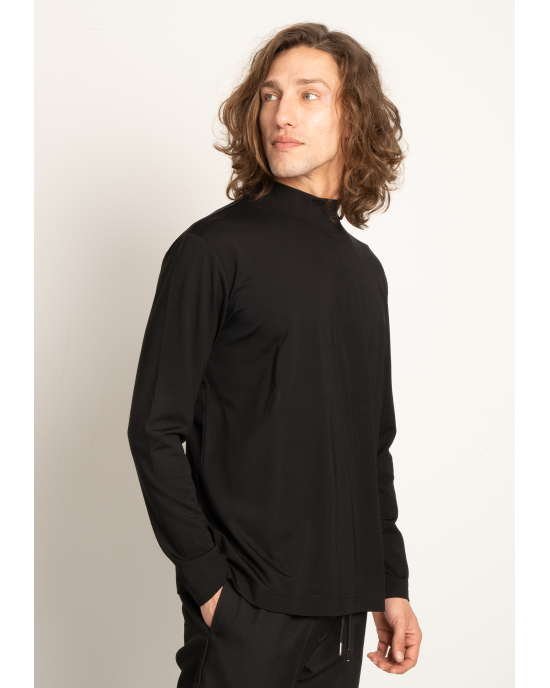 Μπλούζα Vittorio μαύρη ΜΑΚΡΥΜΑΝΙΚΕΣ