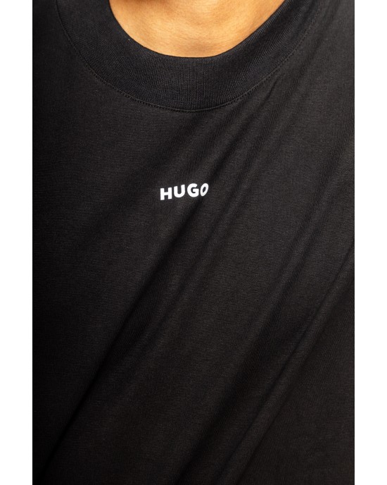 Μπλούζα Hugo μαύρη ΜΑΚΡΥΜΑΝΙΚΕΣ