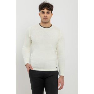 Μπλούζα πλεκτή Vittorio άσπρη Μπλούζα πλεκτή Vittorio άσπρη