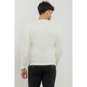 Μπλούζα πλεκτή Vittorio άσπρη Μπλούζα πλεκτή Vittorio άσπρη