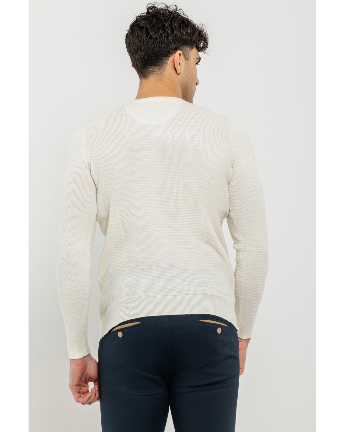 Μπλούζα πλεκτή Vittorio άσπρη