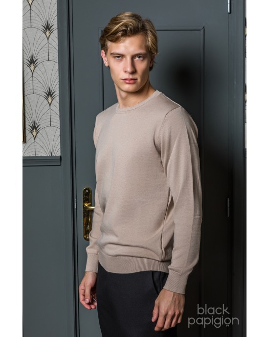 Μπλούζα πλεκτή Artisti Italiani μπεζ ΠΛΕΚΤΕΣ