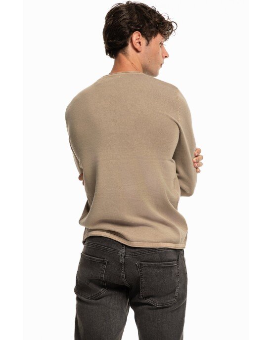Μπλούζα Jack n Jones μπεζ ΠΛΕΚΤΕΣ