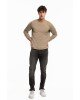 Μπλούζα Jack n Jones μπεζ ΠΛΕΚΤΕΣ