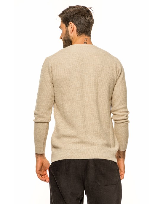 Μπλούζα πλεκτή Vittorio μπεζ ΠΛΕΚΤΕΣ