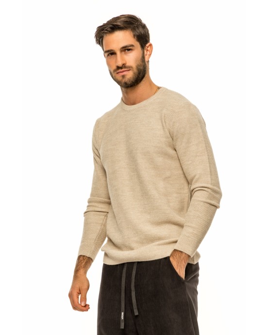Μπλούζα πλεκτή Vittorio μπεζ ΠΛΕΚΤΕΣ