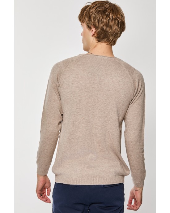 Μπλούζα πλεκτή Artisti Italiani μπεζ ΠΛΕΚΤΕΣ