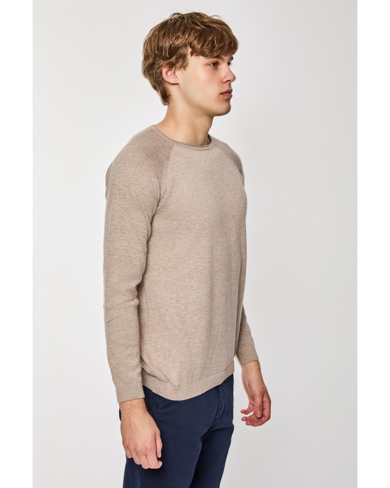 Μπλούζα πλεκτή Artisti Italiani μπεζ ΠΛΕΚΤΕΣ