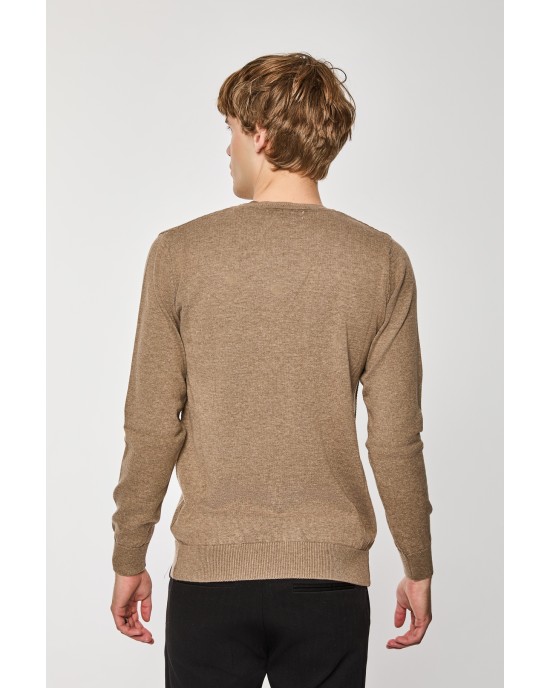 Μπλούζα πλεκτή Artisti Italiani καφέ ΠΛΕΚΤΕΣ