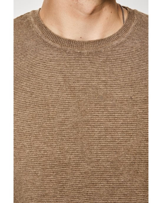 Μπλούζα πλεκτή Artisti Italiani καφέ ΠΛΕΚΤΕΣ