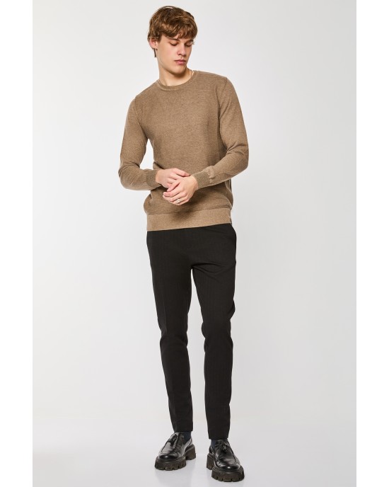 Μπλούζα πλεκτή Artisti Italiani καφέ ΠΛΕΚΤΕΣ