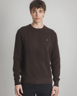 Μπλούζα πλεκτή Tommy Hilfiger σοκολά