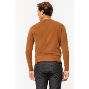 Μπλούζα πλεκτή Jack n Jones καφέ Μπλούζα πλεκτή Jack n Jones καφέ