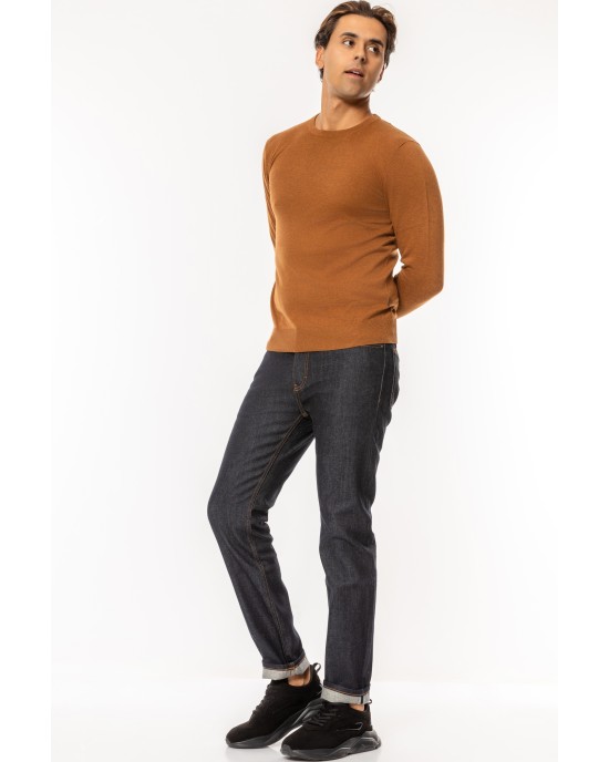 Μπλούζα πλεκτή Jack n Jones καφέ ΠΛΕΚΤΕΣ