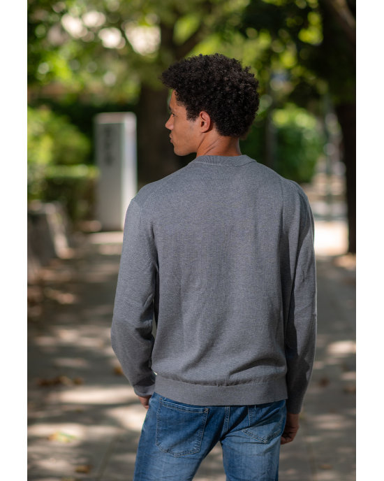 Μπλούζα πλεκτή Calvin Klein γκρι ΠΛΕΚΤΕΣ
