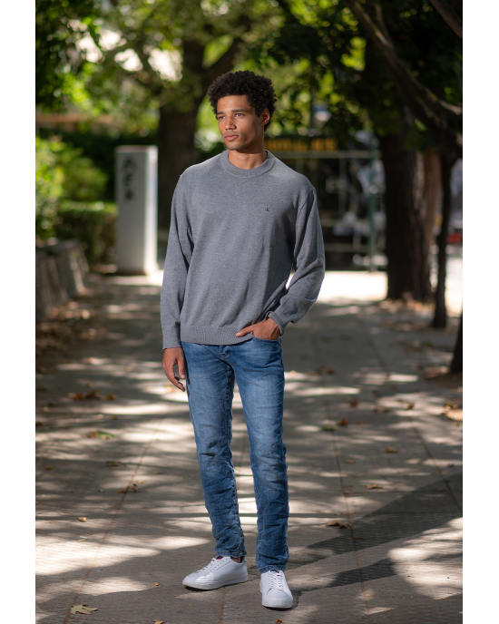 Μπλούζα πλεκτή Calvin Klein γκρι ΠΛΕΚΤΕΣ