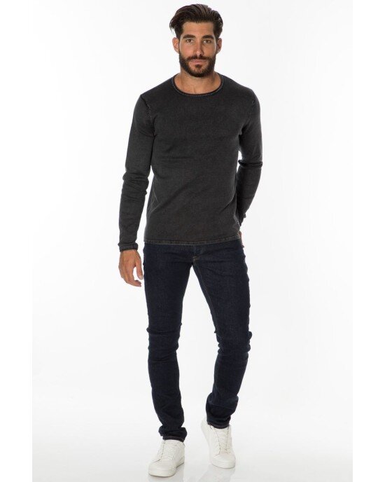 Μπλούζα Jack n Jones Γκρι Σκούρο ΠΛΕΚΤΕΣ
