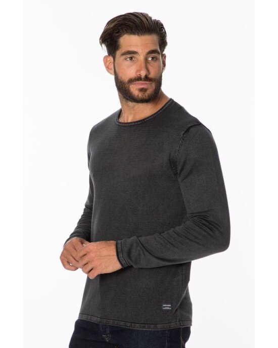 Μπλούζα Jack n Jones Γκρι Σκούρο ΠΛΕΚΤΕΣ