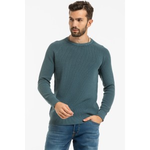 Μπλούζα πλεκτή Jack n Jones γαλάζια Μπλούζα πλεκτή Jack n Jones γαλάζια