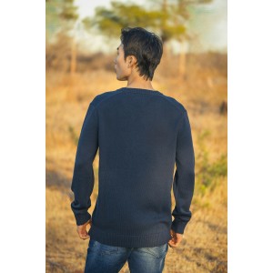 Μπλούζα πλεκτή Tommy Jeans μπλε Μπλούζα πλεκτή Tommy Jeans μπλε