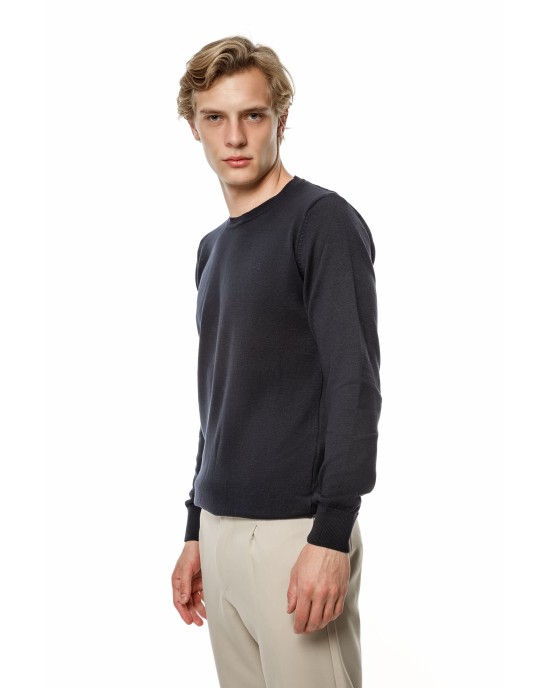 Μπλούζα πλεκτή  Artisti Italiani μπλε ΠΛΕΚΤΕΣ