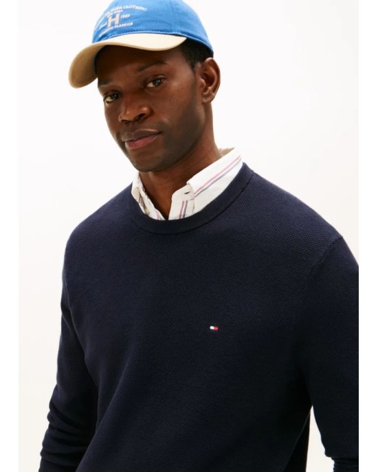 Μπλούζα πλεκτή Tommy Hilfiger μπλε ΑΝΔΡΙΚΑ