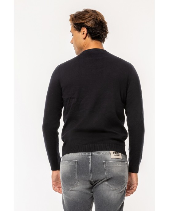 Μπλούζα πλεκτή Jack n Jones μπλε ΠΛΕΚΤΕΣ