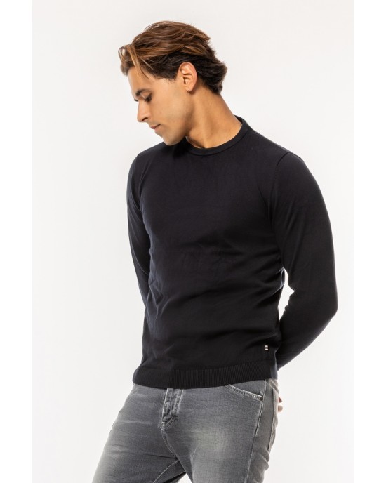 Μπλούζα πλεκτή Jack n Jones μπλε ΠΛΕΚΤΕΣ