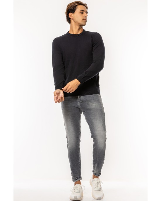 Μπλούζα πλεκτή Jack n Jones μπλε ΠΛΕΚΤΕΣ