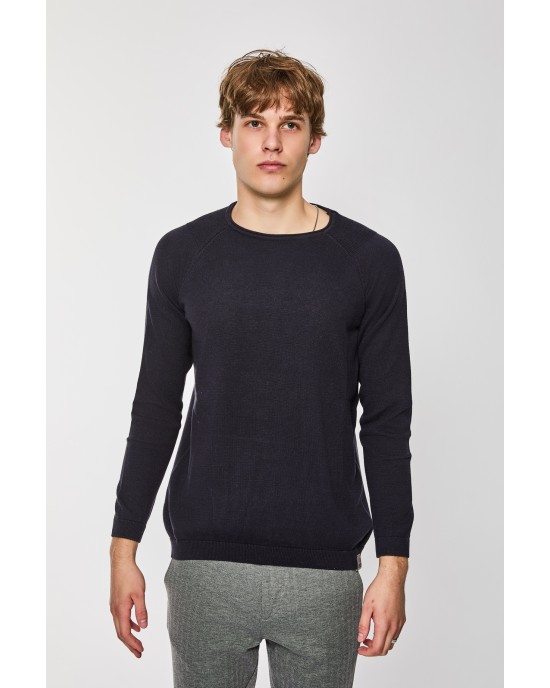 Μπλούζα πλεκτή Artisti Italiani μπλε ΠΛΕΚΤΕΣ