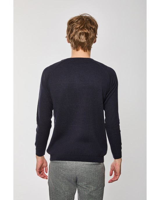 Μπλούζα πλεκτή Artisti Italiani μπλε ΠΛΕΚΤΕΣ