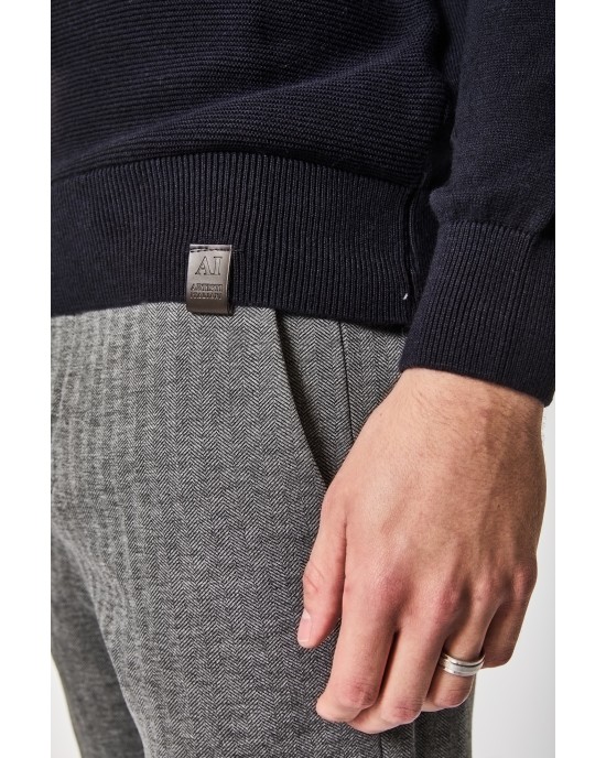 Μπλούζα πλεκτή Artisti Italiani μπλε ΠΛΕΚΤΕΣ