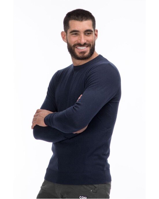 Μπλούζα Frank Taylor πλεκτή μπλε Μπλούζα Frank Taylor πλεκτή μπλε