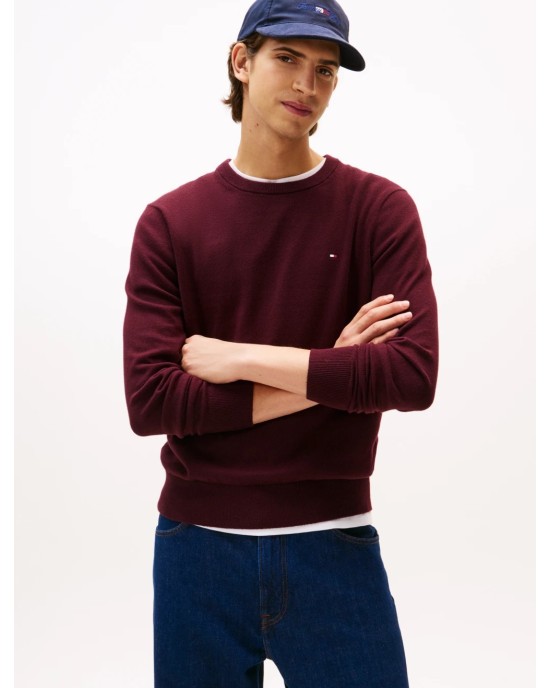 Μπλούζα πλεκτή Tommy Hilfiger μπόρντο ΠΛΕΚΤΕΣ