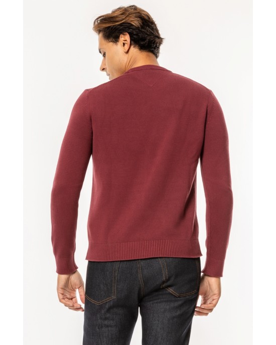 Μπλούζα πλεκτή Tommy Jeans μπορντό ΠΛΕΚΤΕΣ