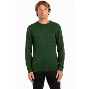 Μπλούζα πλεκτή Jack n Jones κυπαρισσί Μπλούζα πλεκτή Jack n Jones κυπαρισσί