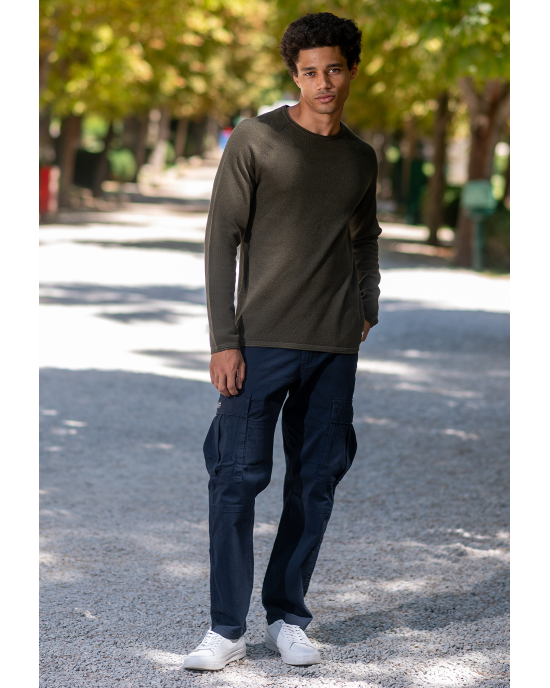 Μπλούζα πλεκτή Jack n Jones χακί ΠΛΕΚΤΕΣ