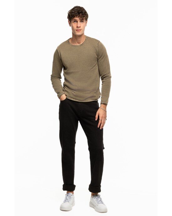 Μπλούζα Jack n Jones χακί ΠΛΕΚΤΕΣ