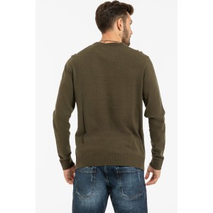 Μπλούζα πλεκτή Jack n Jones χακί Μπλούζα πλεκτή Jack n Jones χακί