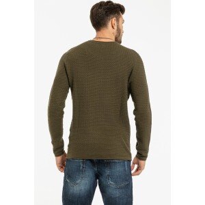 Μπλούζα πλεκτή Jack n Jones χακί Μπλούζα πλεκτή Jack n Jones χακί