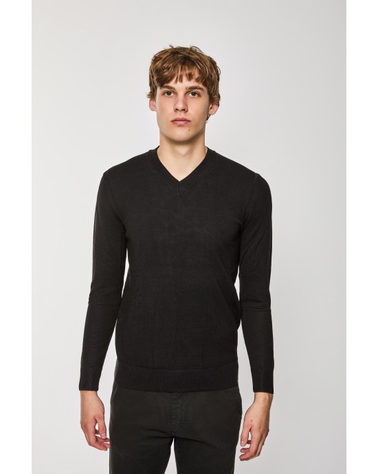 Μπλούζα πλεκτή Over/D μαύρη ΠΛΕΚΤΕΣ