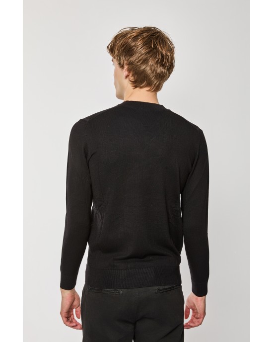 Μπλούζα πλεκτή Over/D μαύρη ΠΛΕΚΤΕΣ