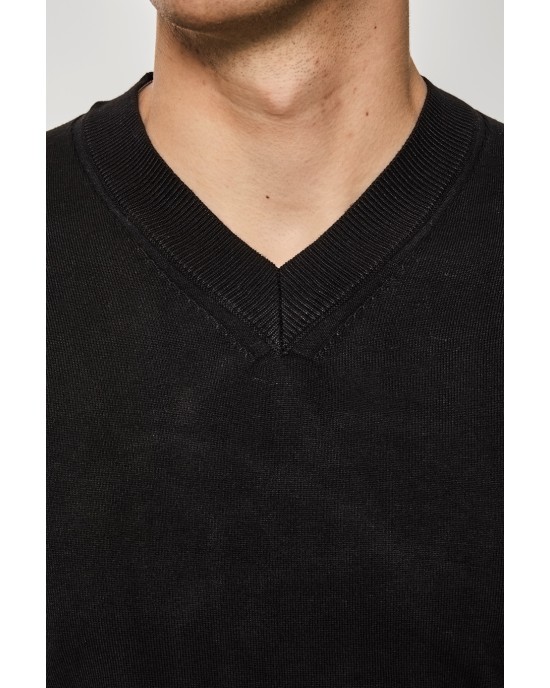 Μπλούζα πλεκτή Over/D μαύρη ΠΛΕΚΤΕΣ