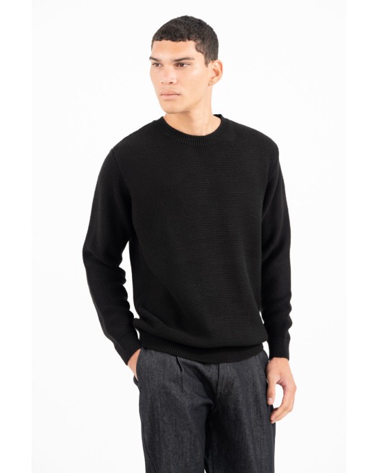 Μπλούζα πλεκτή Vittorio μαύρη ΠΛΕΚΤΕΣ