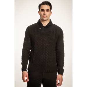 Μπλούζα πλεκτή Jack n Jones μαύρη