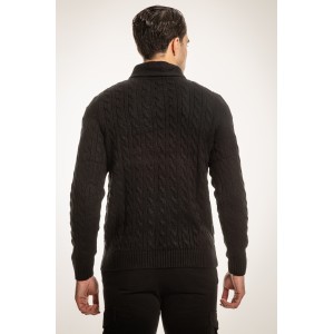 Μπλούζα πλεκτή Jack n Jones μαύρη